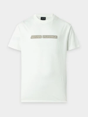 T-shirt z nadrukiem Armani Exchange biały