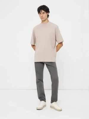 T-shirt z nadrukiem Armani Exchange szafirowy melanż