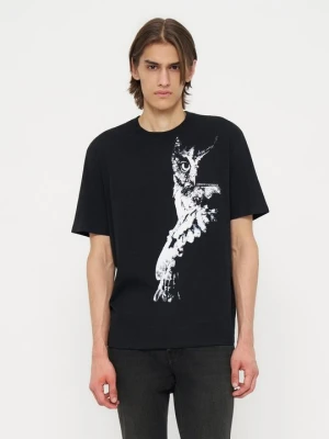 T-shirt z nadrukiem Armani Exchange czarny