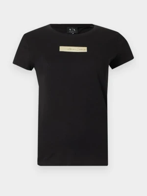 T-shirt z nadrukiem Armani Exchange czarny