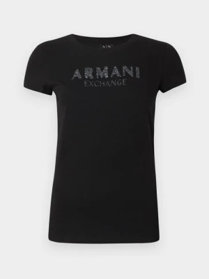 T-shirt z nadrukiem Armani Exchange czarny