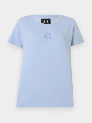 T-shirt z nadrukiem Armani Exchange jasnoniebieski