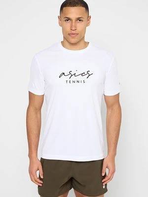 T-shirt z nadrukiem Asics biały