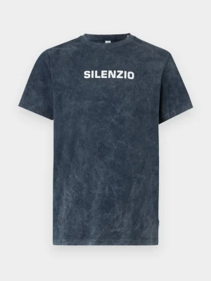 T-shirt z nadrukiem Aspesi granatowy