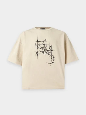 T-shirt z nadrukiem Atelier De Roupa beżowy