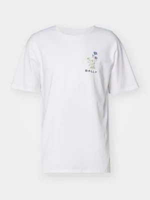 T-shirt z nadrukiem Bally biały