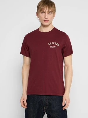 T-shirt z nadrukiem Barbour