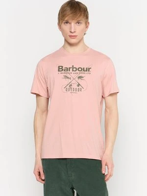 T-shirt z nadrukiem Barbour