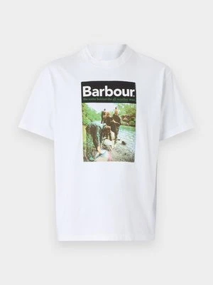 T-shirt z nadrukiem Barbour