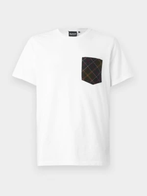 T-shirt z nadrukiem Barbour biały