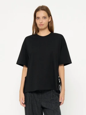 T-shirt z nadrukiem Barbour czarny