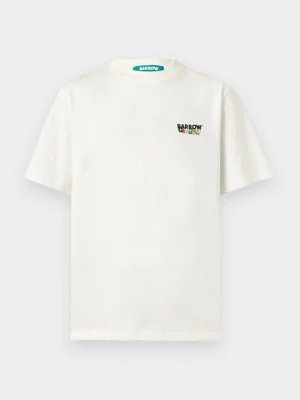 T-shirt z nadrukiem Barrow mleczny