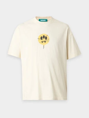 T-shirt z nadrukiem Barrow mleczny