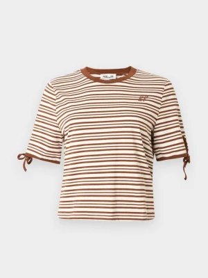 T-shirt z nadrukiem BAUM UND PFERDGARTEN jasny brąz