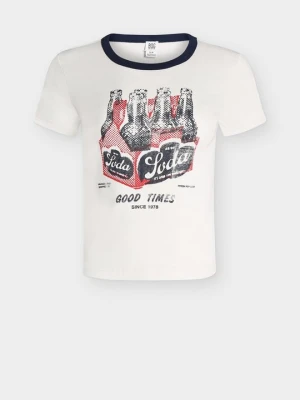 T-shirt z nadrukiem BDG Urban Outfitters biały