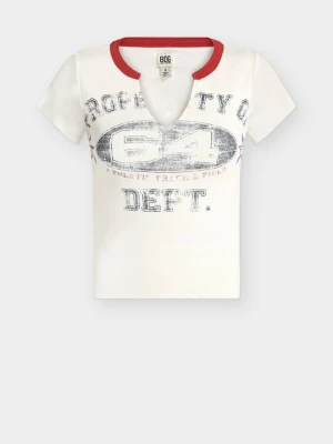 T-shirt z nadrukiem BDG Urban Outfitters biały