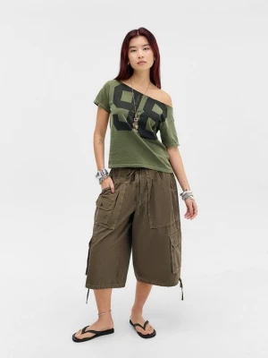 T-shirt z nadrukiem BDG Urban Outfitters khaki