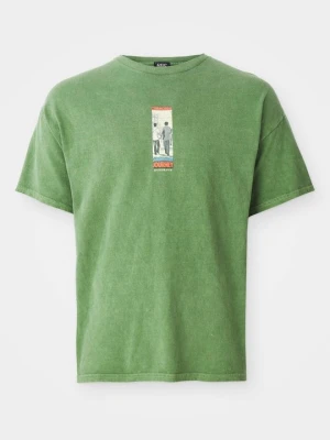 T-shirt z nadrukiem BDG Urban Outfitters zielony