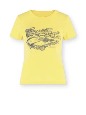 T-shirt z nadrukiem BDG Urban Outfitters żółty
