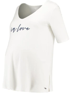 T-shirt z nadrukiem Bellybutton mleczny