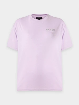 T-shirt z nadrukiem Bench fioletowy