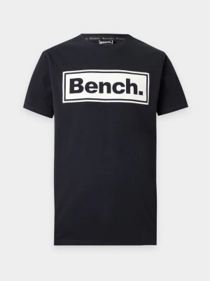 T-shirt z nadrukiem Bench granatowy