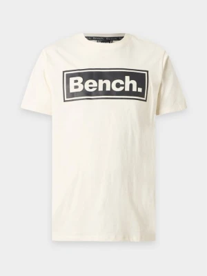 T-shirt z nadrukiem Bench mleczny