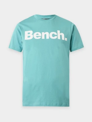 T-shirt z nadrukiem Bench turkusowy