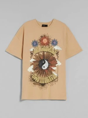 T-shirt z nadrukiem Bershka