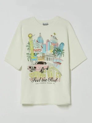 T-shirt z nadrukiem Bershka