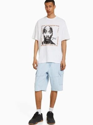 T-shirt z nadrukiem Bershka