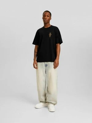 T-shirt z nadrukiem Bershka