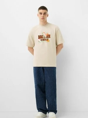 T-shirt z nadrukiem Bershka