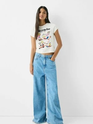 T-shirt z nadrukiem Bershka