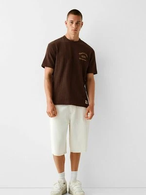 T-shirt z nadrukiem Bershka