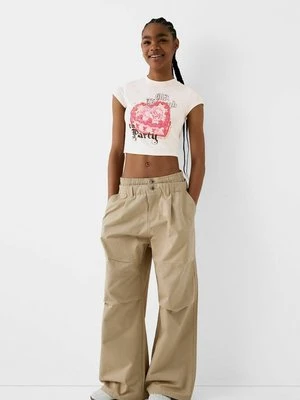 T-shirt z nadrukiem Bershka