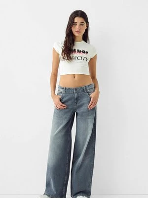 T-shirt z nadrukiem Bershka