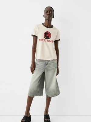 T-shirt z nadrukiem Bershka