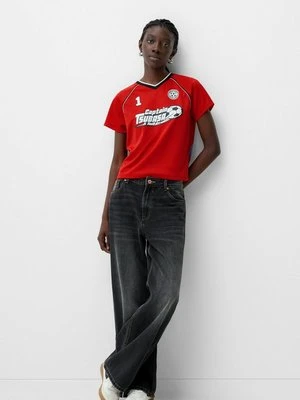 T-shirt z nadrukiem Bershka