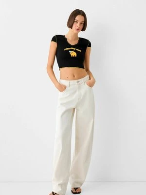 T-shirt z nadrukiem Bershka