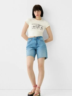 T-shirt z nadrukiem Bershka