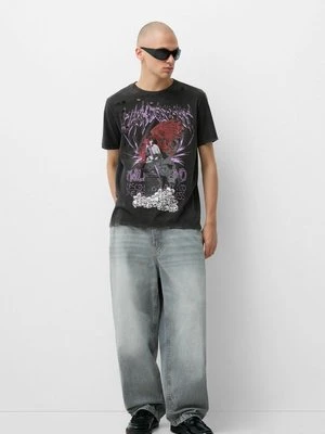T-shirt z nadrukiem Bershka