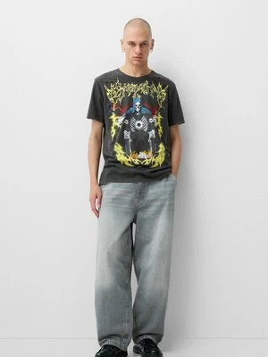 T-shirt z nadrukiem Bershka