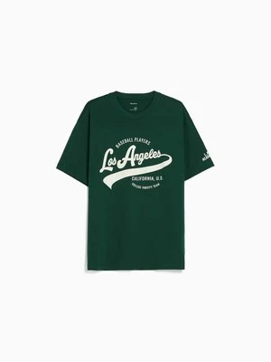 T-shirt z nadrukiem Bershka