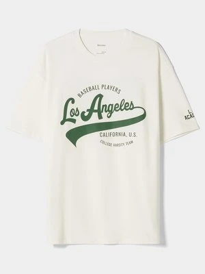 T-shirt z nadrukiem Bershka