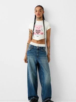 T-shirt z nadrukiem Bershka