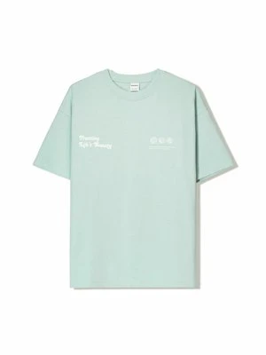 T-shirt z nadrukiem Bershka
