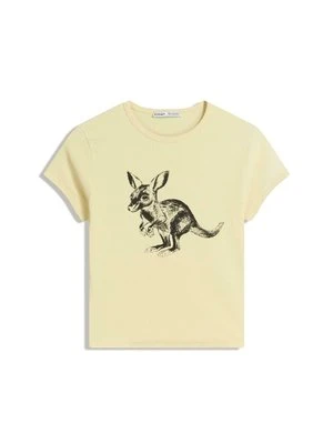 T-shirt z nadrukiem Bershka