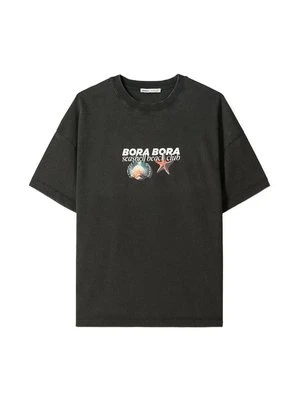 T-shirt z nadrukiem Bershka