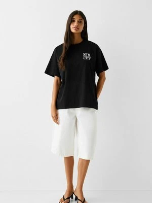 T-shirt z nadrukiem Bershka